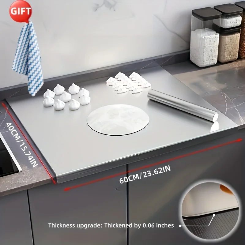 316 Stainless Steel Cutting Board Rolling Baking Board Household Meat Cutter Kitchen Rolling Board - Durable Kitchenware