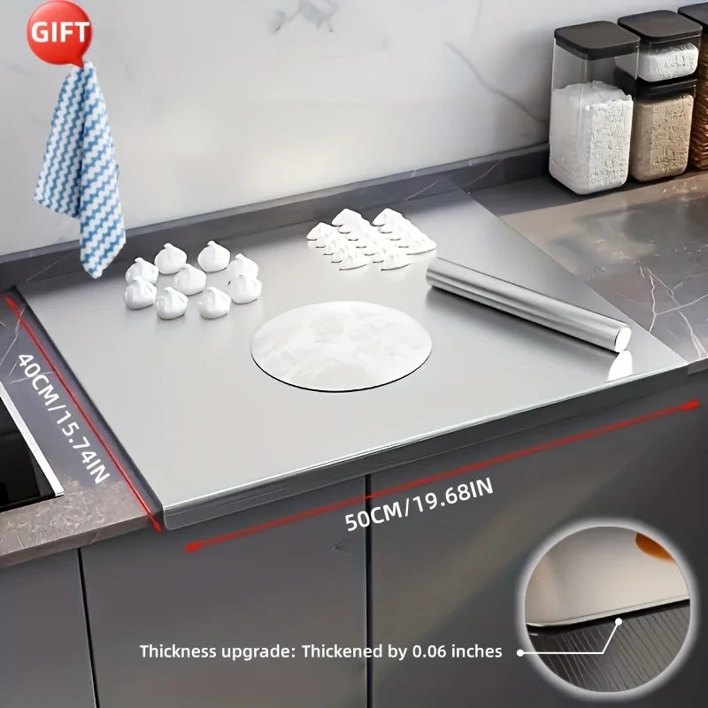 316 Stainless Steel Cutting Board Rolling Baking Board Household Meat Cutter Kitchen Rolling Board - Durable Kitchenware