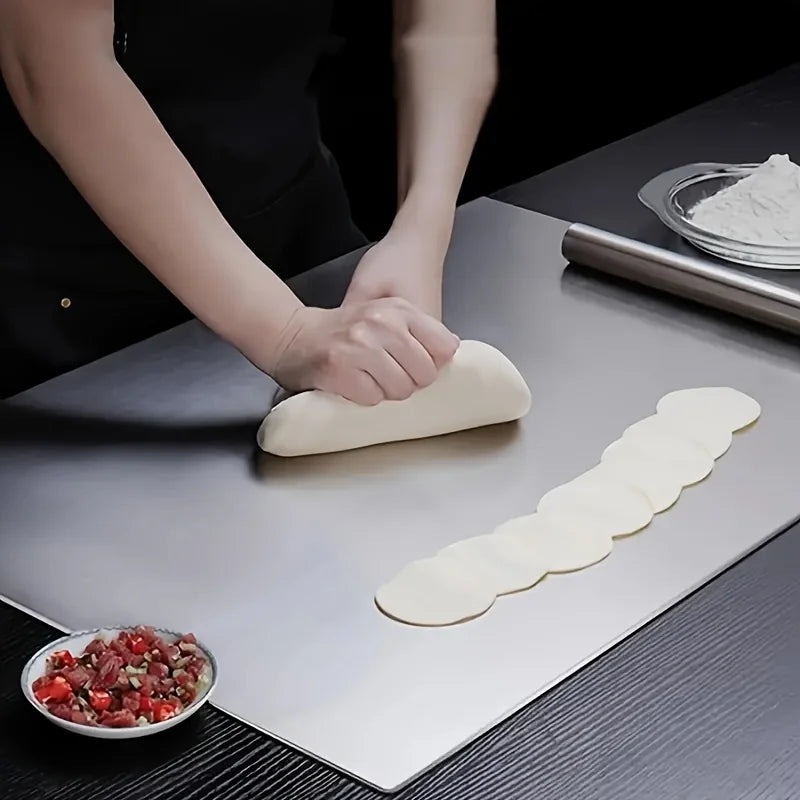 316 Stainless Steel Cutting Board Rolling Baking Board Household Meat Cutter Kitchen Rolling Board - Durable Kitchenware