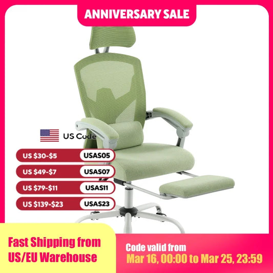 JHK Ergonomic Reclining High Back Mesh Living Room Rocking Gaming Chair Computer Desk Swivel Rolling  Lumbar Support Pillow