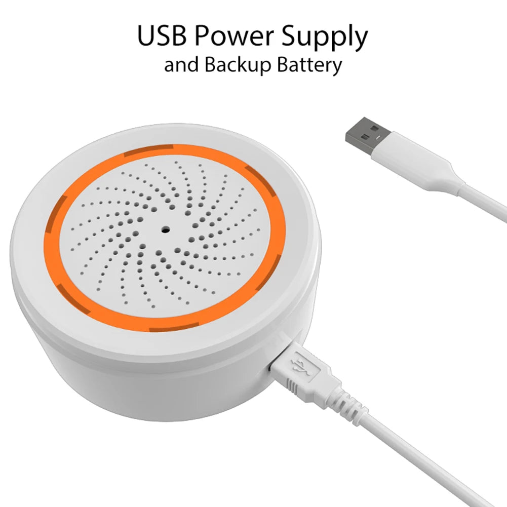 Smart Siren Alarm Tuya Zigbee Sound Light Sensor Smart Alarm Siren App Remote Control Home Security Protection System