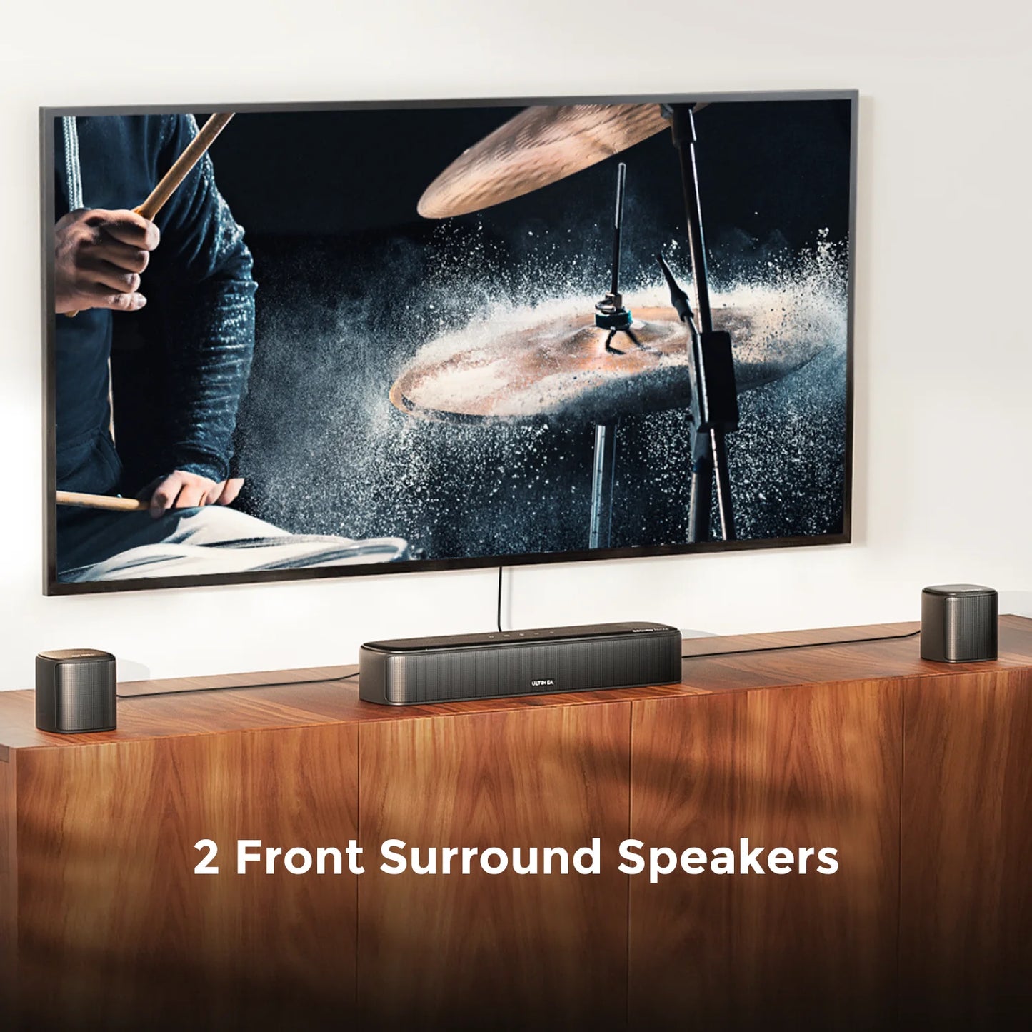ULTIMEA Aura A60 7.1ch Sound Bar with Dolby Atmos Surround Sound System for TV with 4 Black Surround Speakers for Home Theater