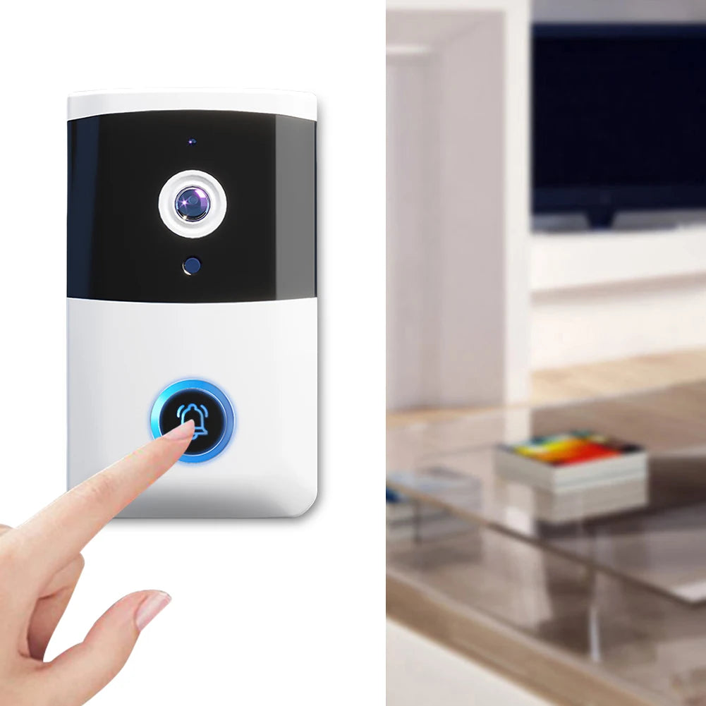 WiFi Doorbell Camera IR Night Vision Visual Doorbell Two-way Audio Home Door Bell for Home Security Alarm System